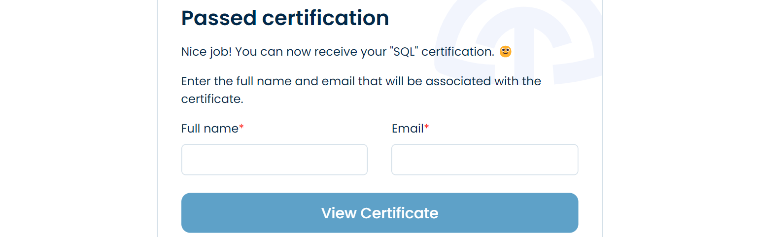 Identify your certificate sample