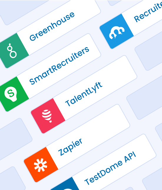 Integrations available in the platform: Greenhouse, SmartRecruiters, Recruitee, TalentLyft, and Zapier.