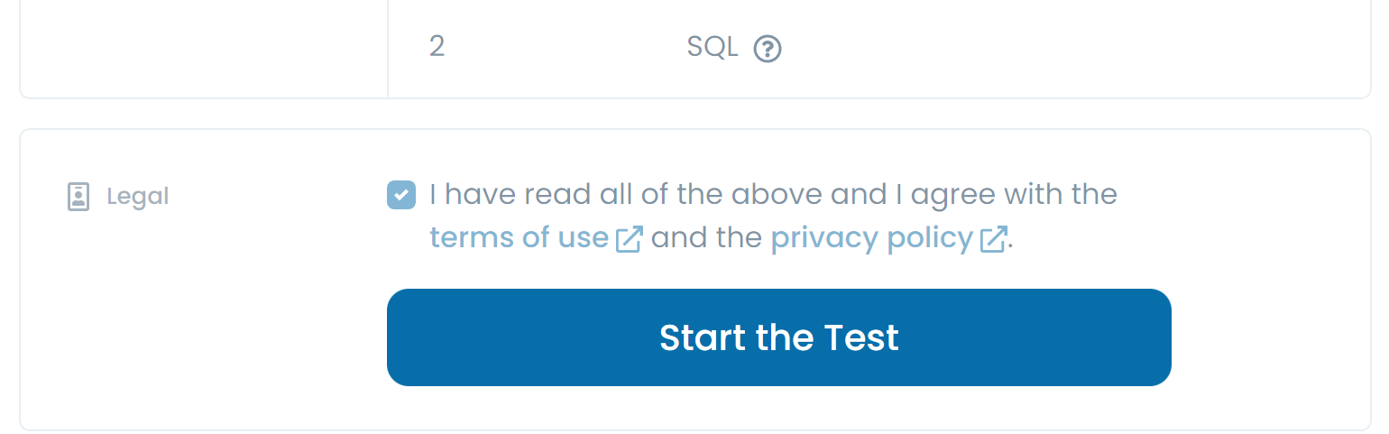 Start the test sample